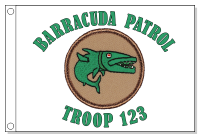 Barracuda Cartoon Patrol Flag