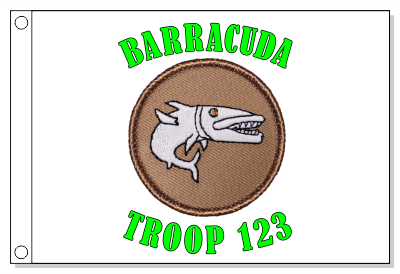 Barracuda Cartoon Flag