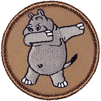 Dabbing Hippo Patrol Patch