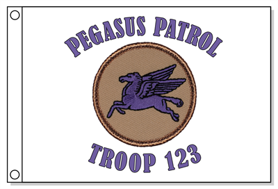 Purple Pegasus Patrol Flag