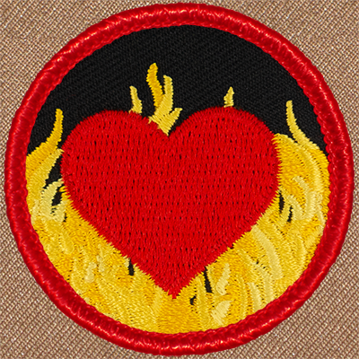 Flaming Hearts Scout Patrol Patches