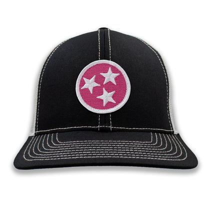 Pink & White Tennessee Tristar Ball Cap or Trucker Hat