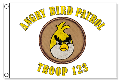 Yellow Aggravated Bird Patrol Flag