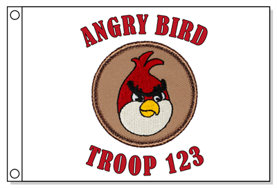 Red Aggravated Bird Patrol Flag