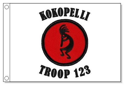 Retro Kokopelli Patrol Flag