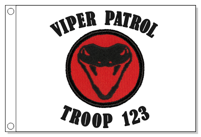Retro Viper Silhouette Patrol Flag