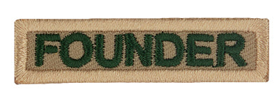 Khaki/Green FOUNDERS Strip Ð Scout Patch