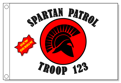 Retro Spartan Silhouette 2012 Patrol Flag