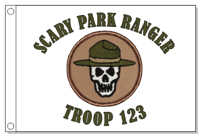 Scput Ranger Flag Scary Park Ranger Scout Patrol Flag | Patchtown Patches
