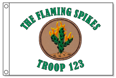 Burning Cactus Patrol Flag