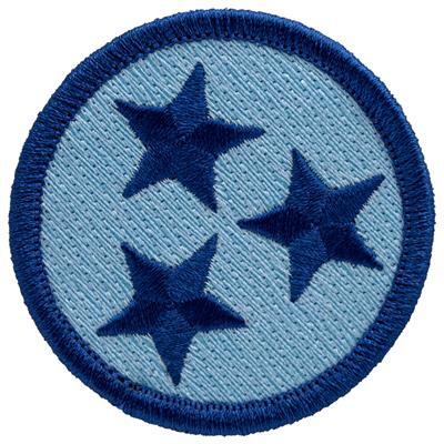 Two-Tone Blue Tennessee Tristar 2" Diameter Patch