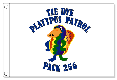 Tie Dye Platypus  Patrol Flag