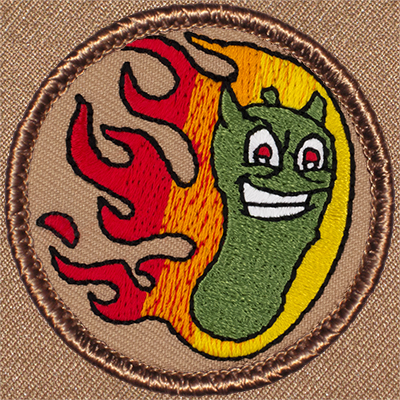 Flaming Pickle Patrol Patch Ð Scout Patch