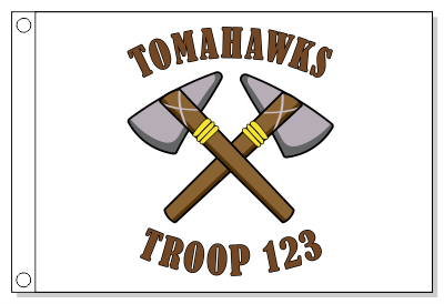 Crossed Tomahawks Patrol Flag