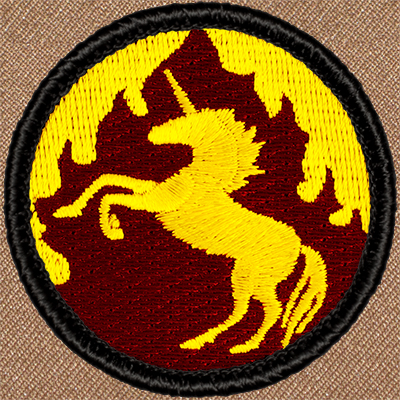 Flaming Unicorn Patrol Patch Ð Scout Patch