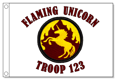 Flaming Unicorn Patrol Flag