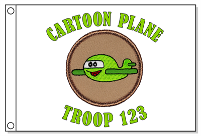 Cartoon Plane Patrol Flag