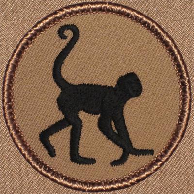 Spider Monkey Silhouette Patrol Patch Ð Scout Patch