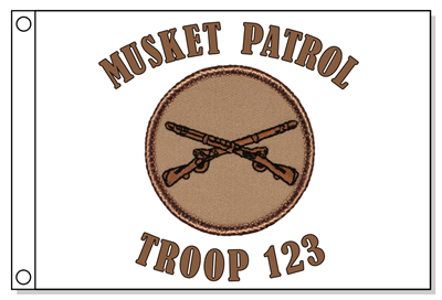 Crossed Muskets  Patrol Flag