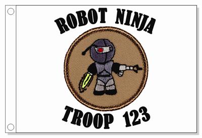 Robot Ninjas Patrol Flag