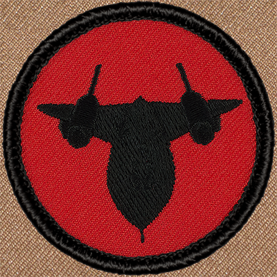 Retro SR71 Blackbird Patrol Patch - Sew-on Scout Patch