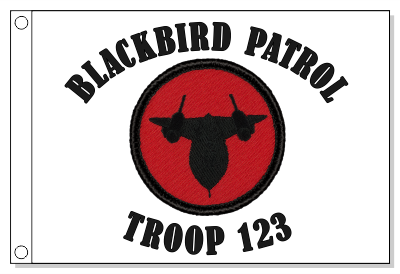 Retro SR71 Blackbird Patrol Flag