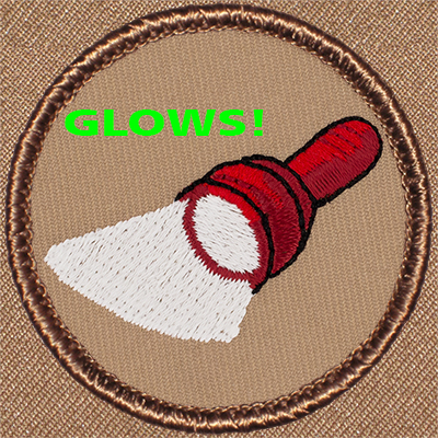 Red Flashlight Patrol Patch Ð Scout Patch