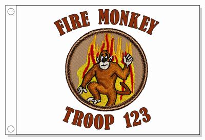 Fire Monkey Patrol Flag