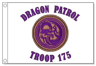 Purple Chinese Dragon Patrol Flag