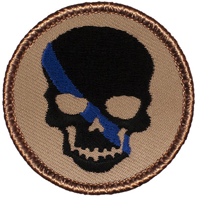 Thin Blue Line Skull Patrol Patch