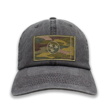Subdued Camo Tennessee State Flag Ball Cap or Trucker Hat