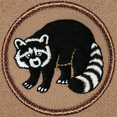Black and White Raccoon Patrol Patch Ð Scout Patch