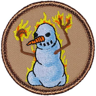 Flaming Snowman Patrol Patch