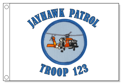 Jayhawk Helicopter Patrol Flag