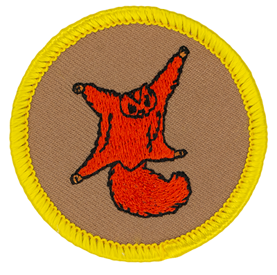 Orange Flying Squirrel Scout Patrol Patch