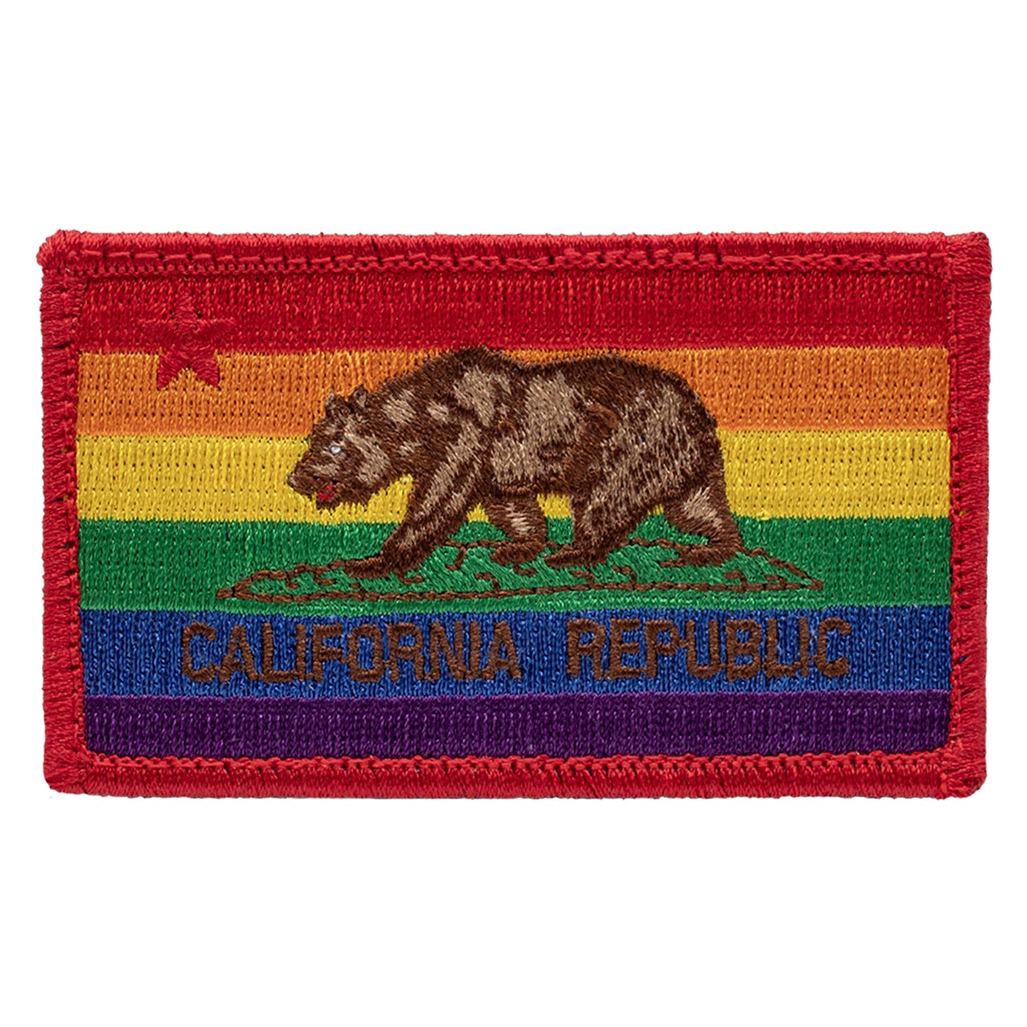 California Pride Flag embroidered state flag patch