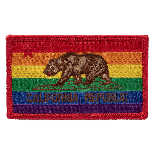 California Pride Flag embroidered state flag patch