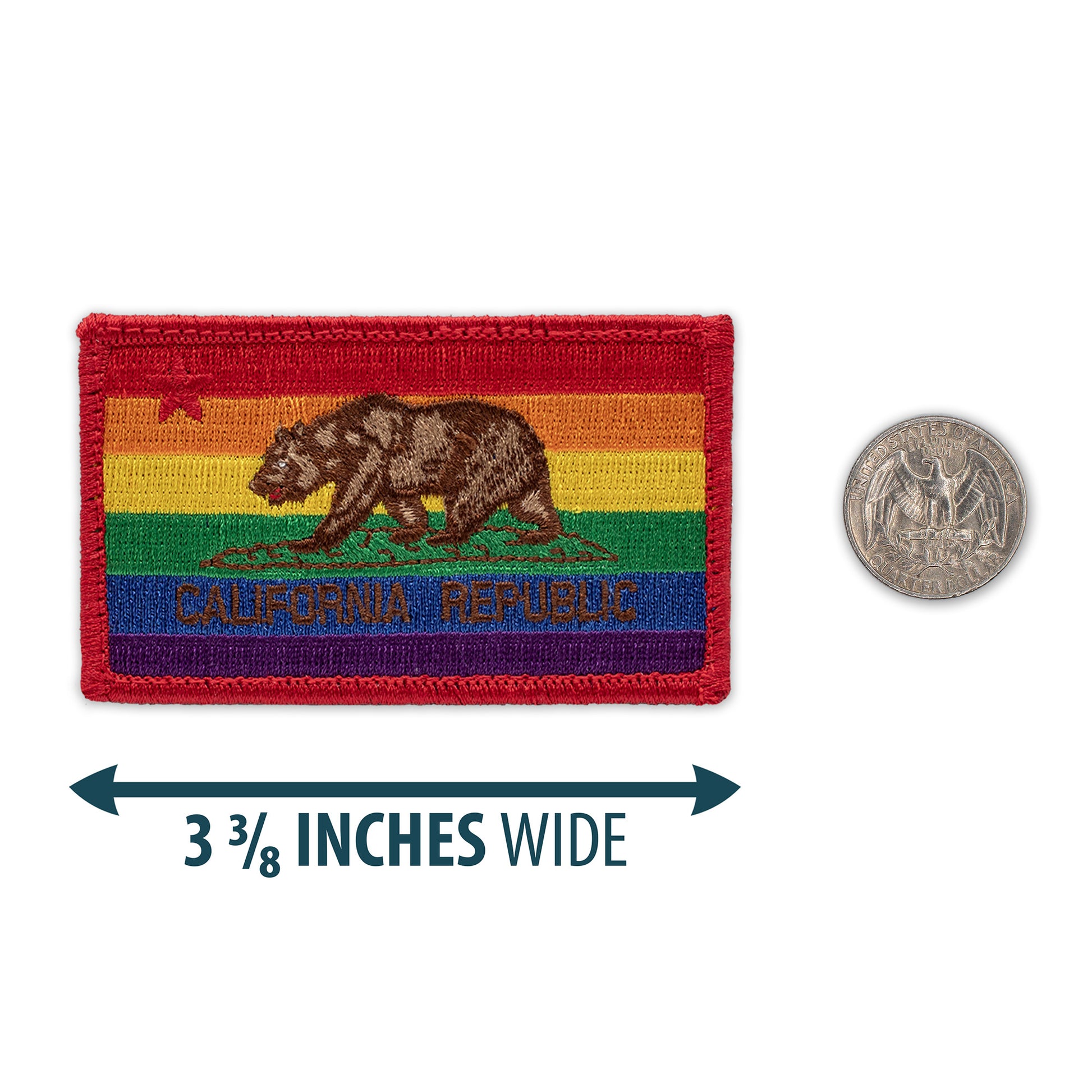 California pride iron-on flag patch
