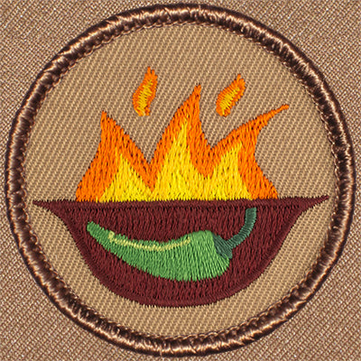 Flaming Jalapeno Bowl Patrol Patch Ð Scout Patch