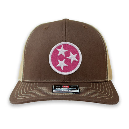 Pink & White Tennessee Tristar Ball Cap or Trucker Hat