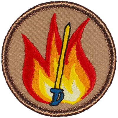 Fire Sword 2” embroidered scout patrol patches