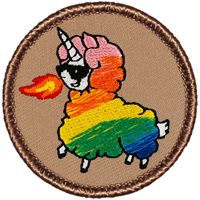 Rainbow Unicorn Scout Patrol Patch