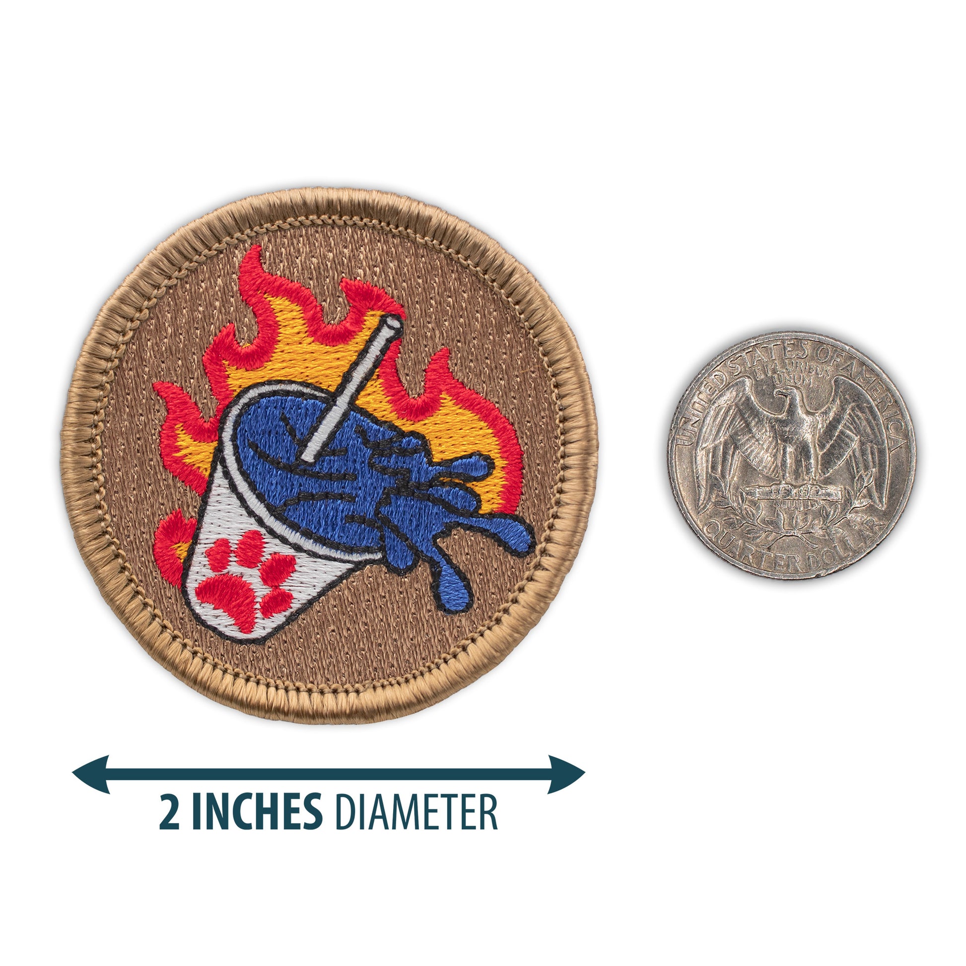 Flaming Slush Puppy 2” embroidered scout patrol patches