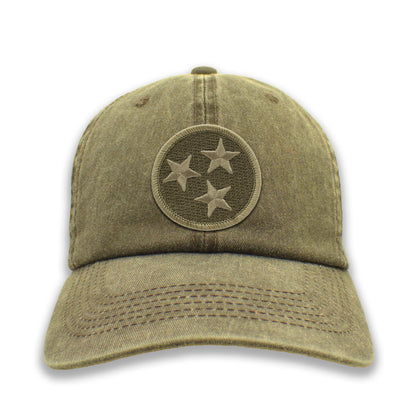 OD Green Subdued Tennessee Tristar Ball Cap or Trucker Hat