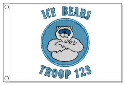 Cool Polar Bear  Patrol Flag