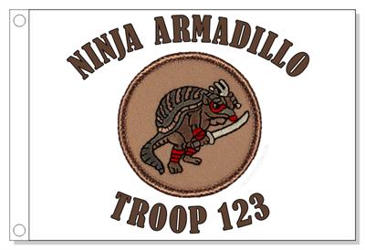 Ninja Armadillo Patrol Flag