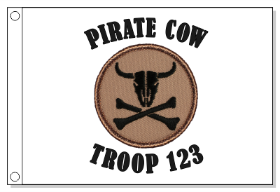 Pirate Cow  Patrol Flag