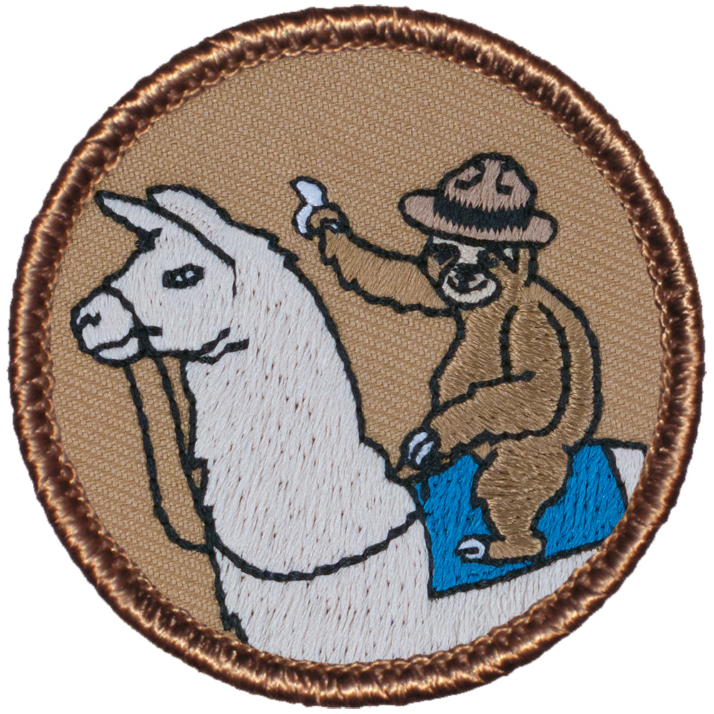 Sloth on a Llama Scout Patrol Patches