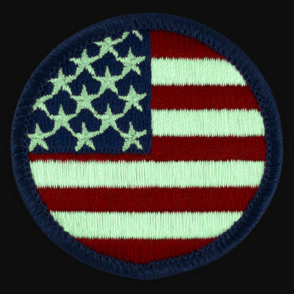 Glow in the Dark American Flag 2” embroidered scout patrol patches
