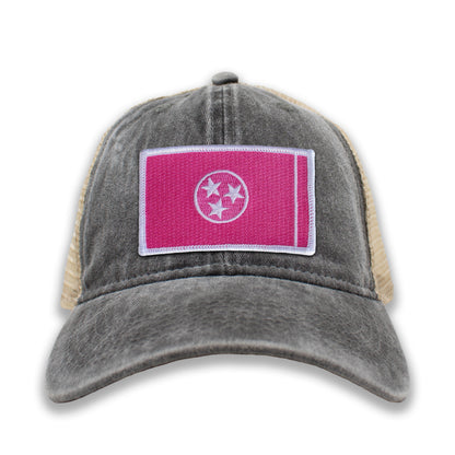 Pink Tennessee State Flag Ball Cap or Trucker Hat